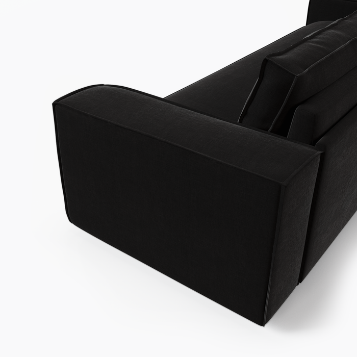 Express slaapbank dunlopillo fluweel donker antraciet 140cm