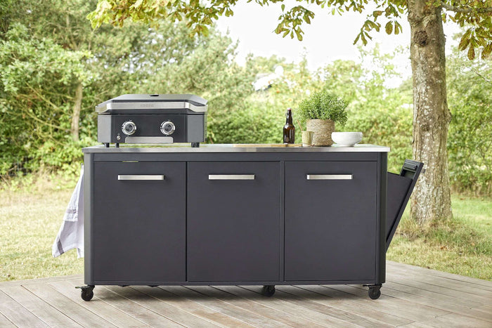 Cozze - Werkbank 3 Deurs en 6 Wielen met Opklapbare Werktafels 180 cm