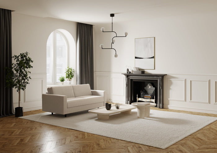 Express slaapbank dunlopillo beige geweven 140cm