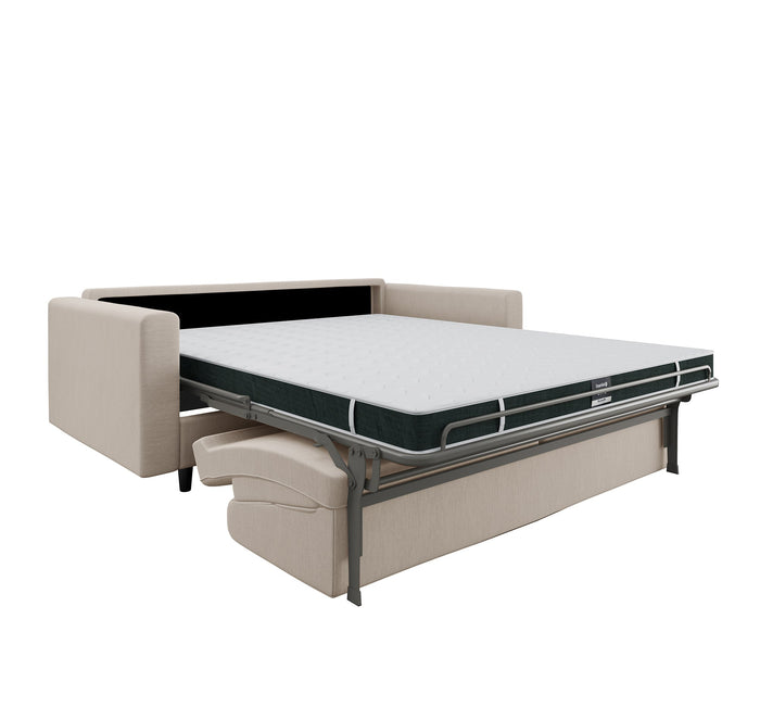 Express slaapbank dunlopillo beige geweven 140cm