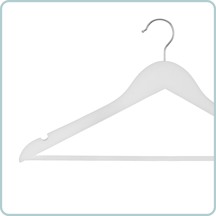 Nordix Kledinghangers Set 25 stuks Wit Hout Kleerhangers
