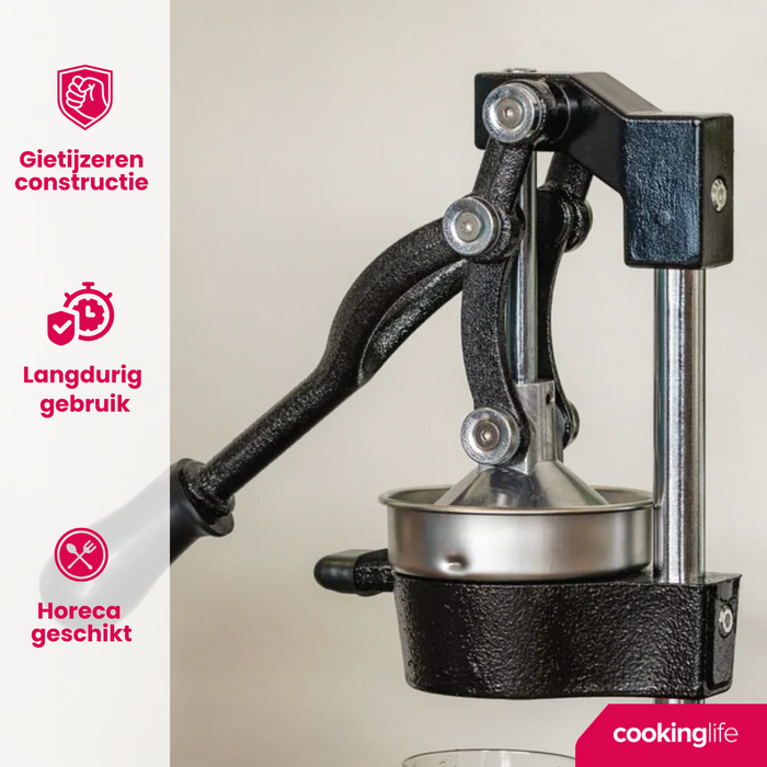 Cookinglife Citruspers - Gietijzer - Hevelmodel - Zwart