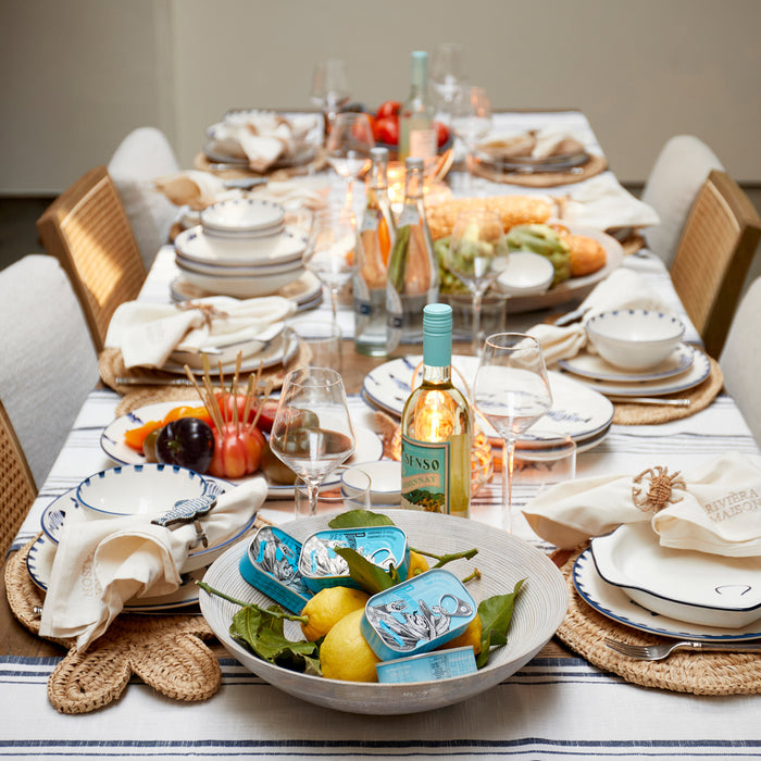 Riviera Maison Servetring Blauw, Wit - Como Catch Tafelring