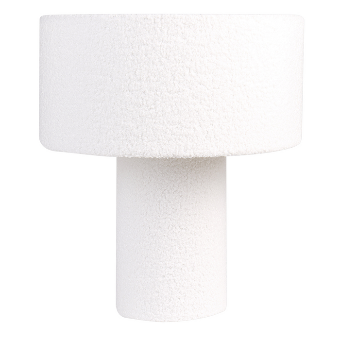 Beliani - LALANA - Tafellamp - Wit - Bouclé