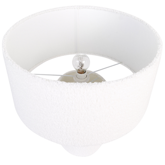 Beliani - LALANA - Tafellamp - Wit - Bouclé