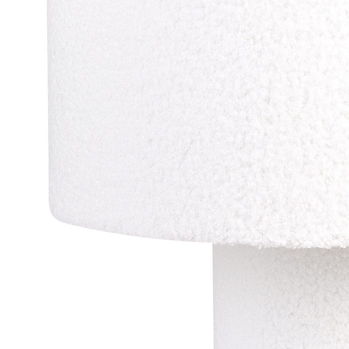 Beliani - LALANA - Tafellamp - Wit - Bouclé
