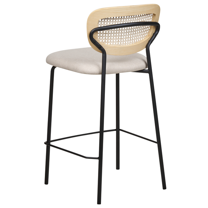 Beliani - MAYETTA - Barkruk set van 2 - Lichtbeige - Polyester