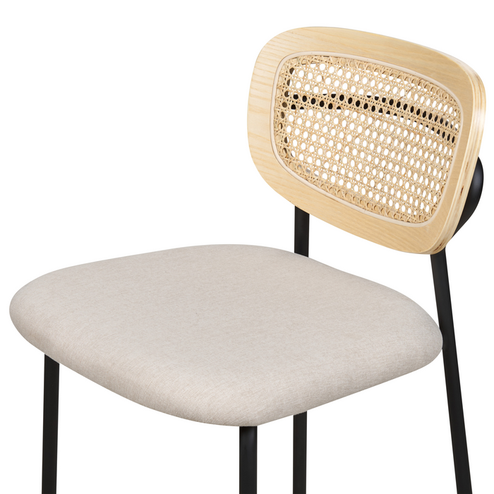 Beliani - MAYETTA - Barkruk set van 2 - Lichtbeige - Polyester